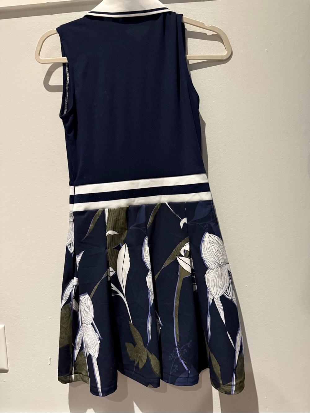 Lady Hagen Navy and White Floral Golf Dress - Picture 2 of 4